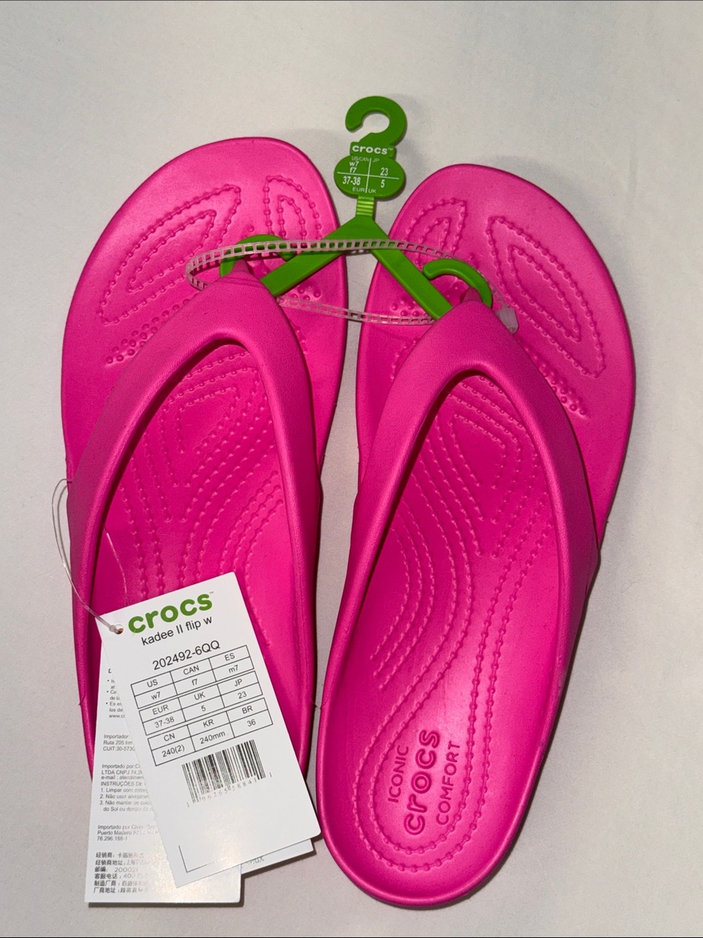 Crocs Kadee II Flip Flops Pink Women’s 7 NWT